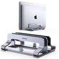 UGREEN Dual Slot Vertical Laptop Stand Holder Mount for Desk, Adjustable Aluminum Stand Compatible with MacBook Pro Air, Ideapad, Surface Book, Chromebook Up to 17.3 Inch