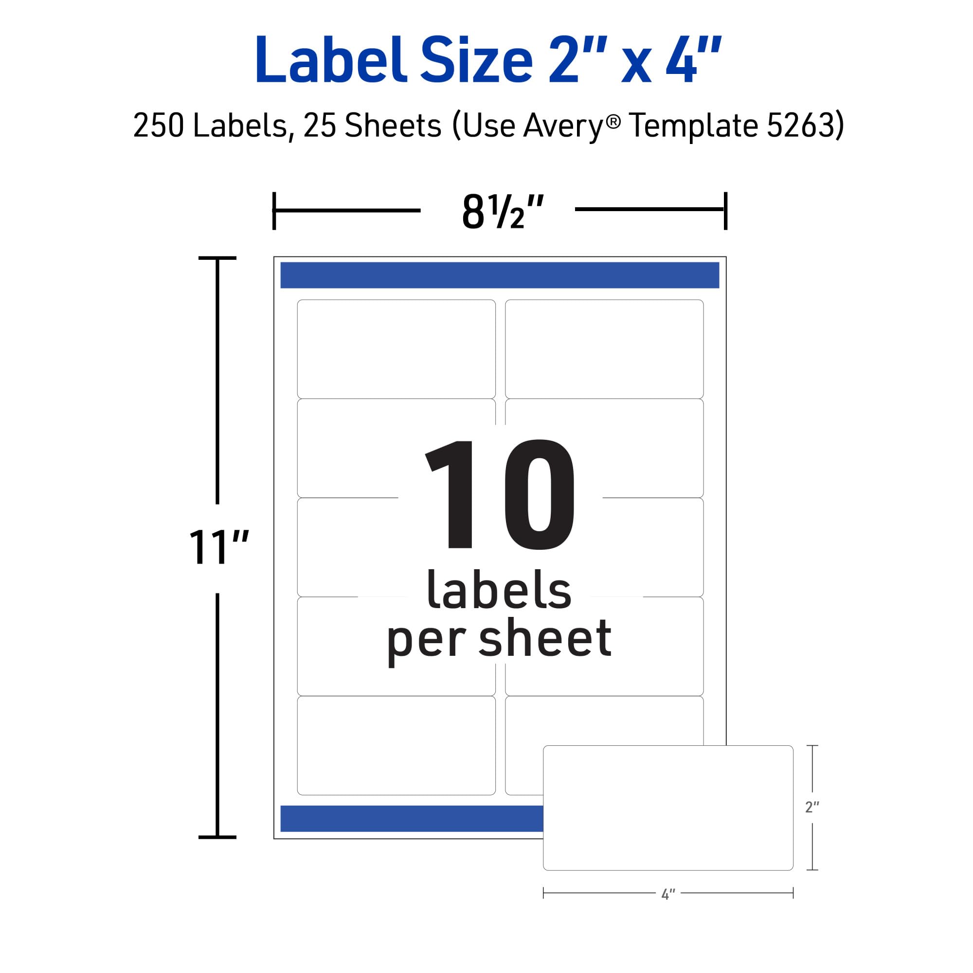 TrueBlock Shipping Labels with Sure Feed, Laser, 2" x