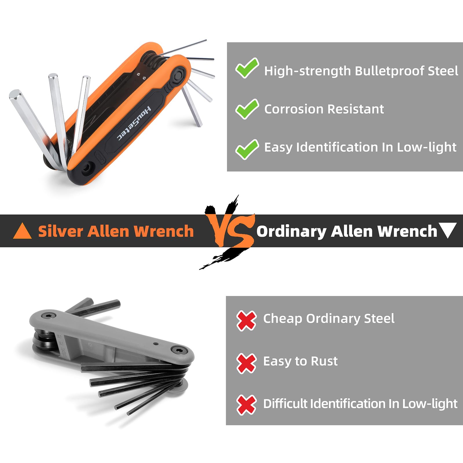 Allen Key Set, 17Pcs Allen Wrench Set Metric & Standard SAE Hex Key Set | 2 Pack Portable Allen Wrench for Work Home Repair & DIY Cool Stuff Gadgets Unique Tools Gifts for Men Women