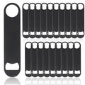 QTLCOHD 20 Pack Flat Bottle Opener 7 Inch Stainless Steel Bottle Openers Bulk Black Beer Bottle Opener Bartender for Kitchen Bar or Restaurant