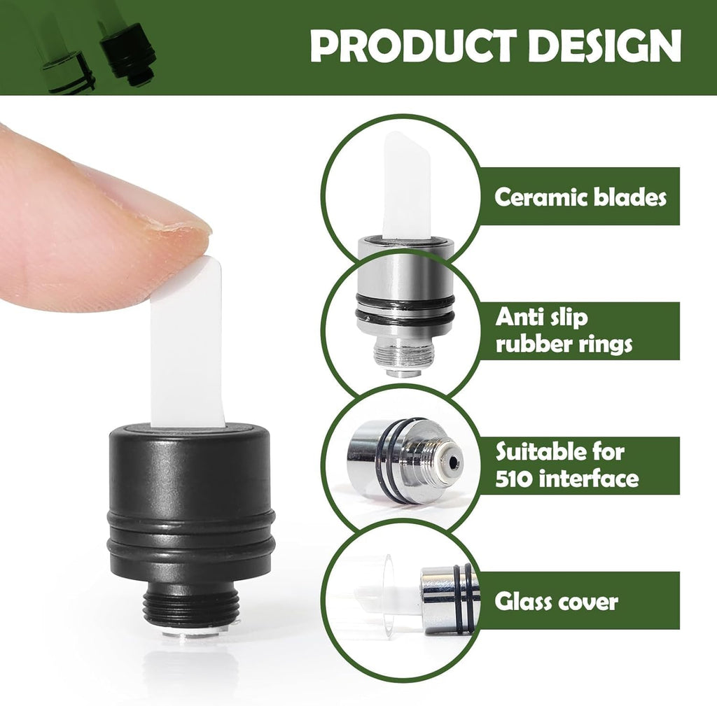 LSTORENICE 2Pcs Ceramic Hot Knife Tip are Heating Multi-Tool Quick for Slicing or Viscous etc Heating Fast for 510 Interface Suitable Cutting Wax Sticking Oil etc.
