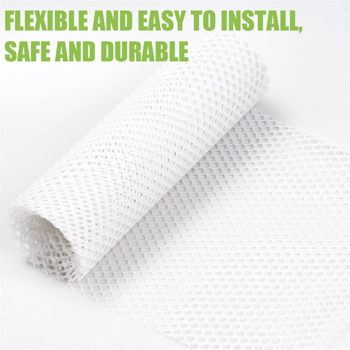Plastic Fence Barrier Chicken Wire Mesh Fencing 11.81IN x 10FT Hexagonal Poultry Netting, Safety Fences Roll with 25Pcs Cable Ties for Gardening