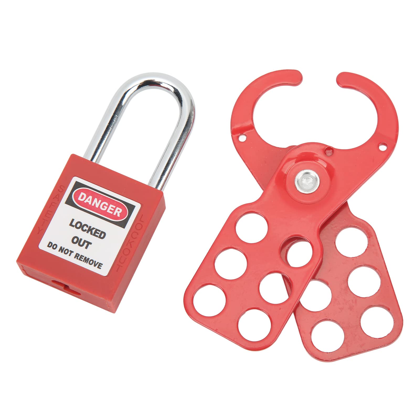 Lockout Tagout Kit with High Performance Chrome Plated Reusable Safety Hasp Padlock Loto Tag Keys Tamper Proof for Industrial Equipment(1in/25mm Shackle)