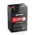 NASTIMA 6V 4.5Ah Rechargeable Lithium Iron Phosphate Battery, 2000+ Cycles LiFePO4 Battery Pack for Emergency Light, Lantern, Kids Ride On Car, Deer Game Feeder