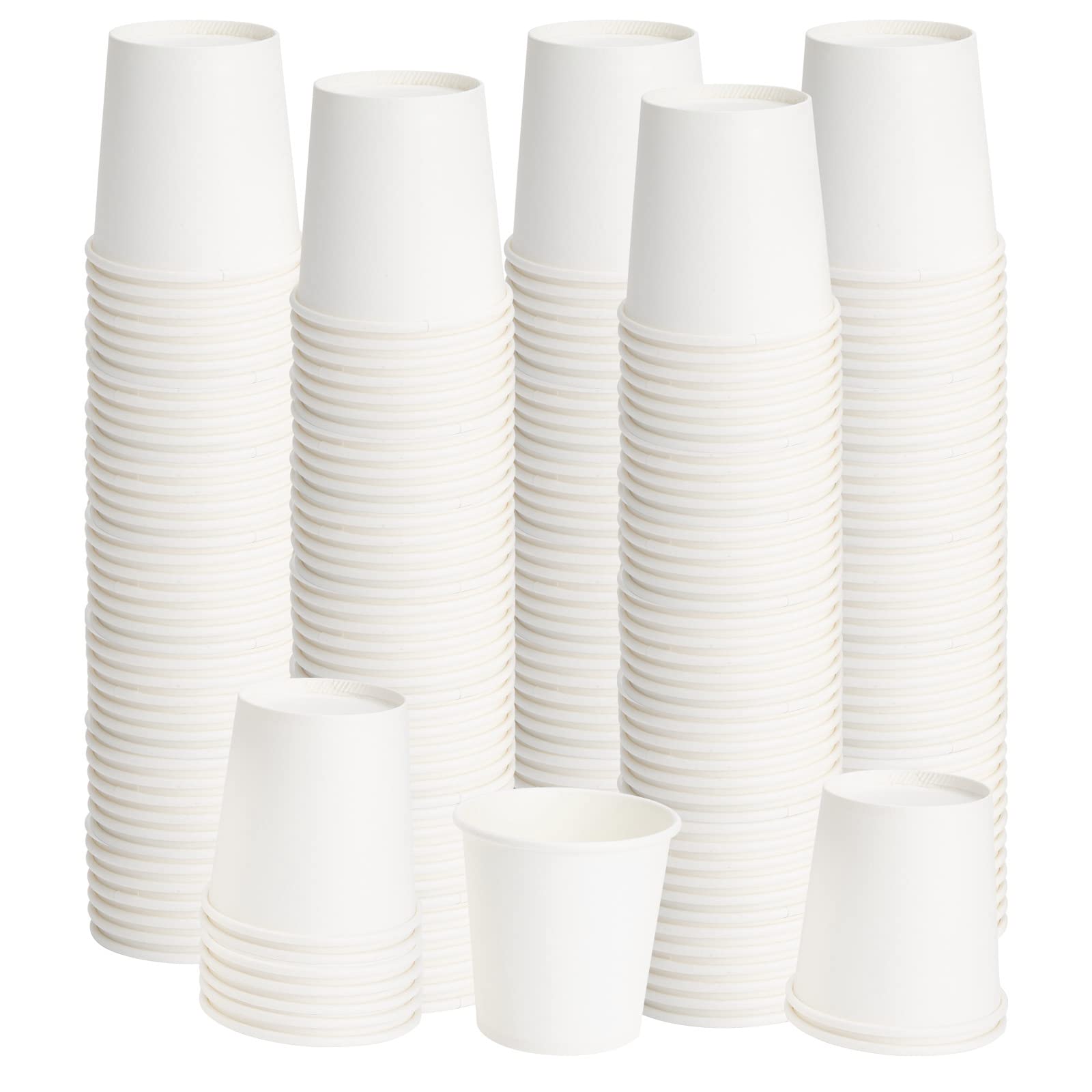 [300 Pack] Dbfengbilian Disposable Coffee Cups, Mini Bathroom Mouthwash Cups, Espresso, White Hot Small Coffee Paper Cups (4oz)