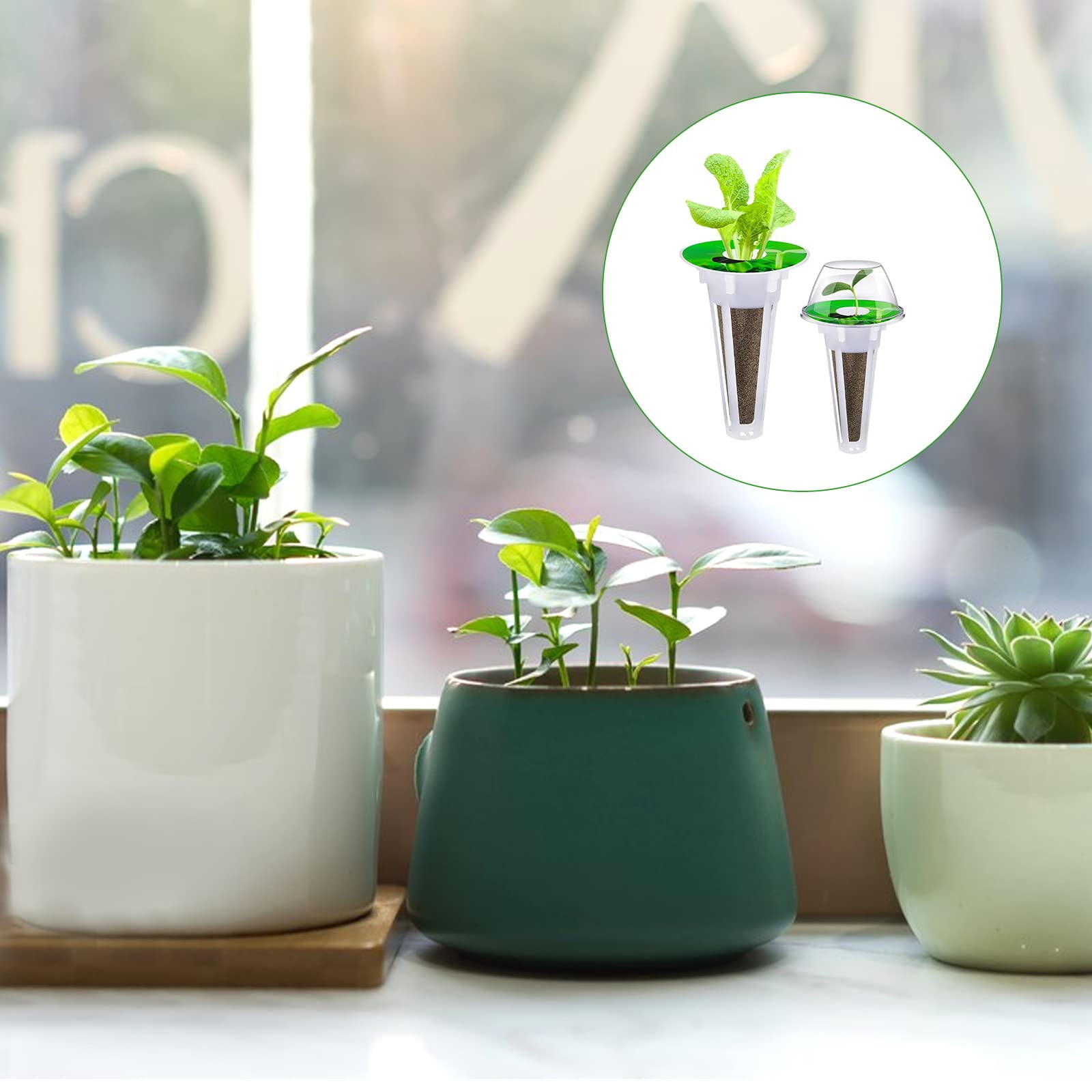 120 Pcs Seed Pods Kit for Aerogarden, Hydroponic Grow Anything Kit for Seed Starting System with 30 Grow Sponges,30 Grow Baskets, 30 Pod Labels,30 Planting Domes