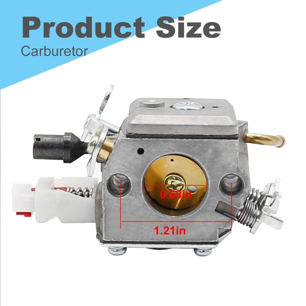 Zreneyfex 503283208 Carburetor Replacement for Husqvarna 340 345 346 350 351 346XP Chainsaw with Air Fuel Filter Line Intake Manifold