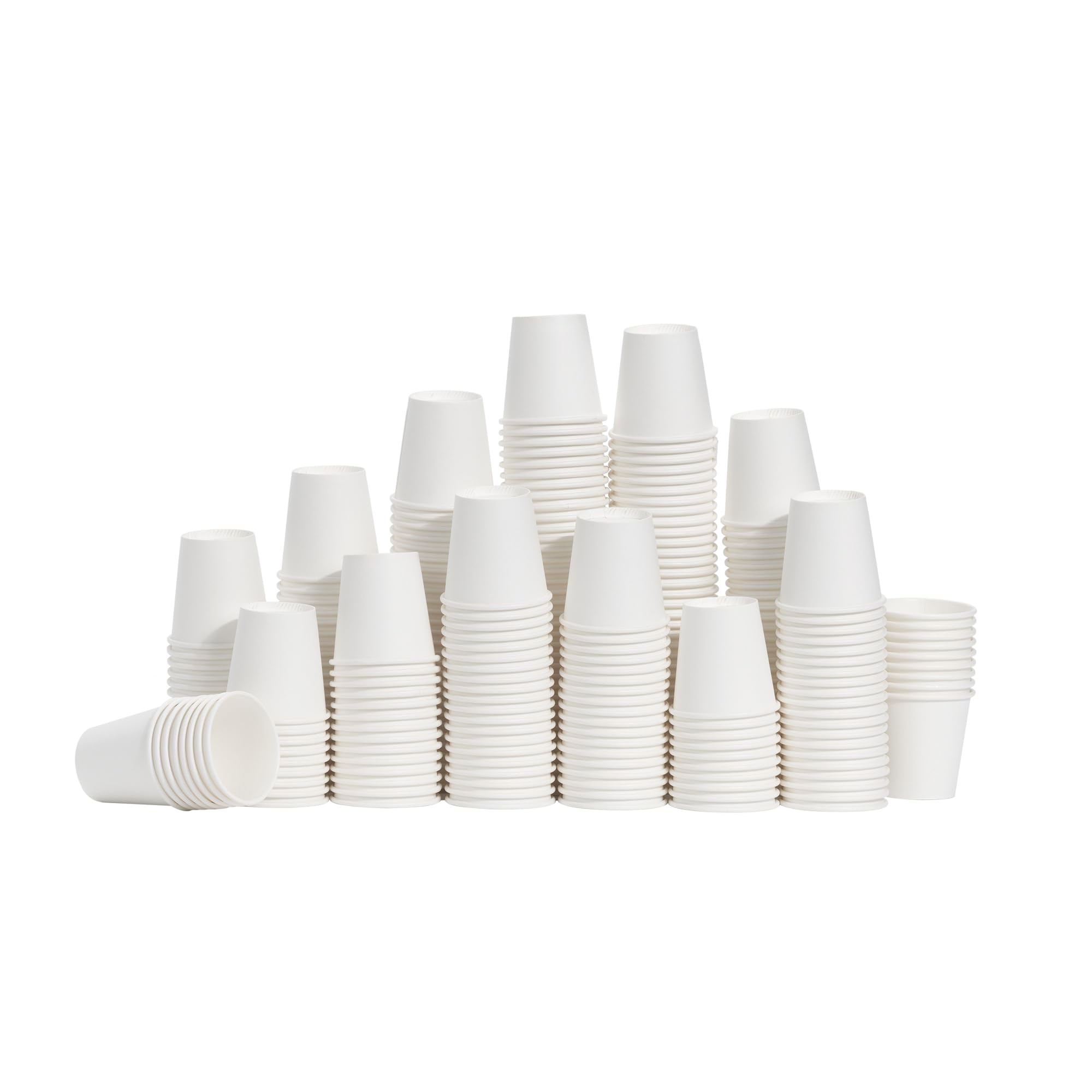 [600 Pack] Dbfengbilian Disposable Coffee Paper Cups, Espresso, Hot Coffee Paper Cups for Party, Picnic, Bathroom Mouthwash, Travel and Events White (3oz)