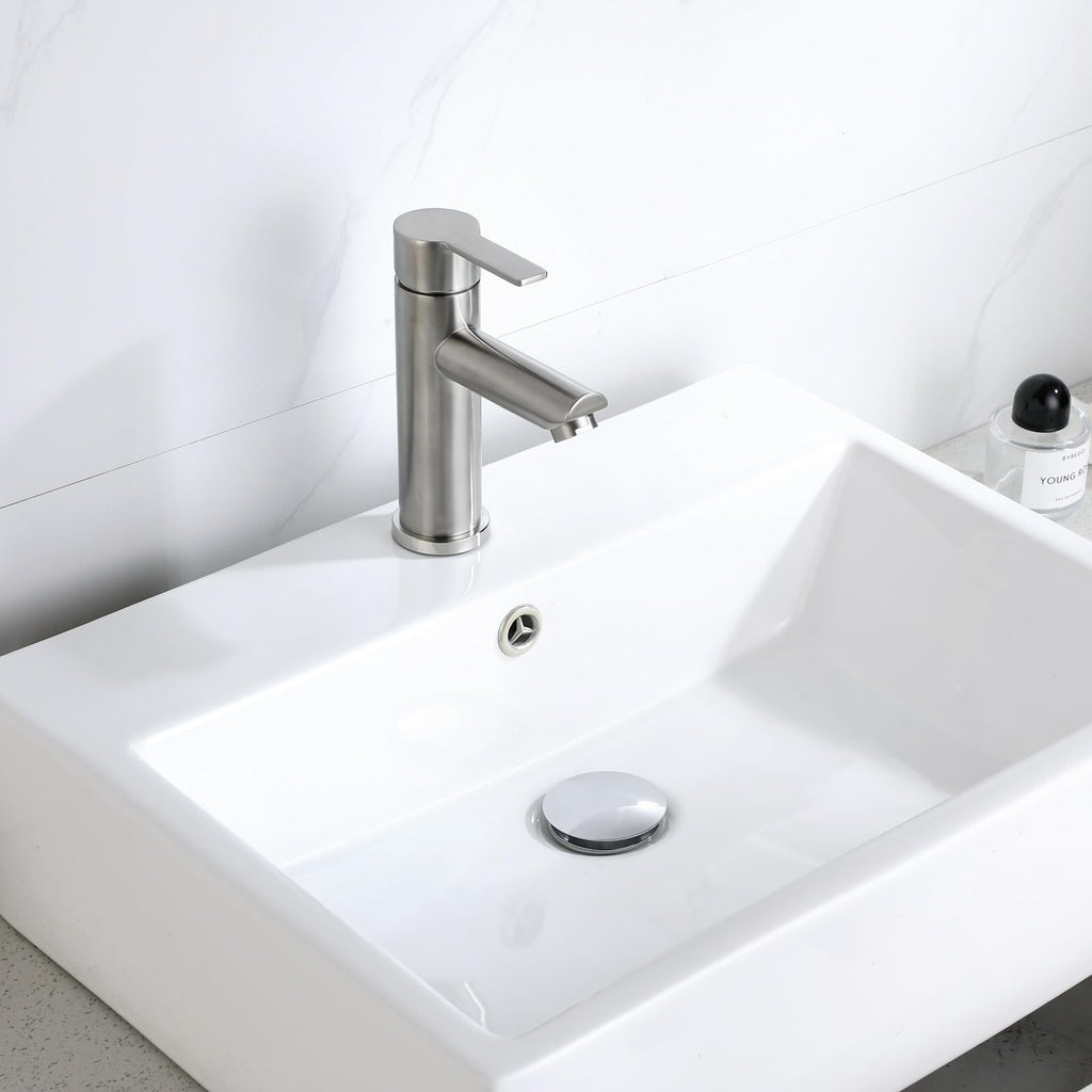 Pop Up Drain Stoper with Overflow for Bathroom Sink with overflow,Chrome Finished
