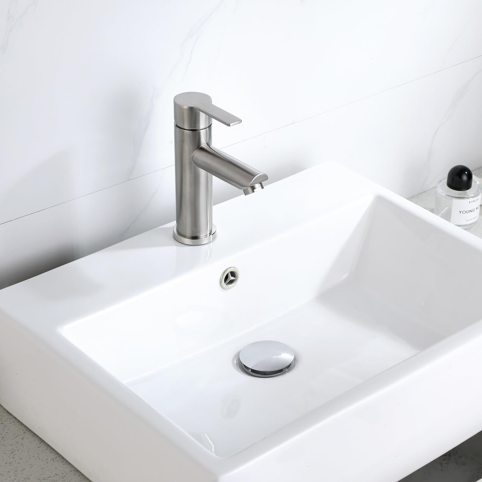 Pop Up Drain Stoper with Overflow for Bathroom Sink with overflow,Chrome Finished