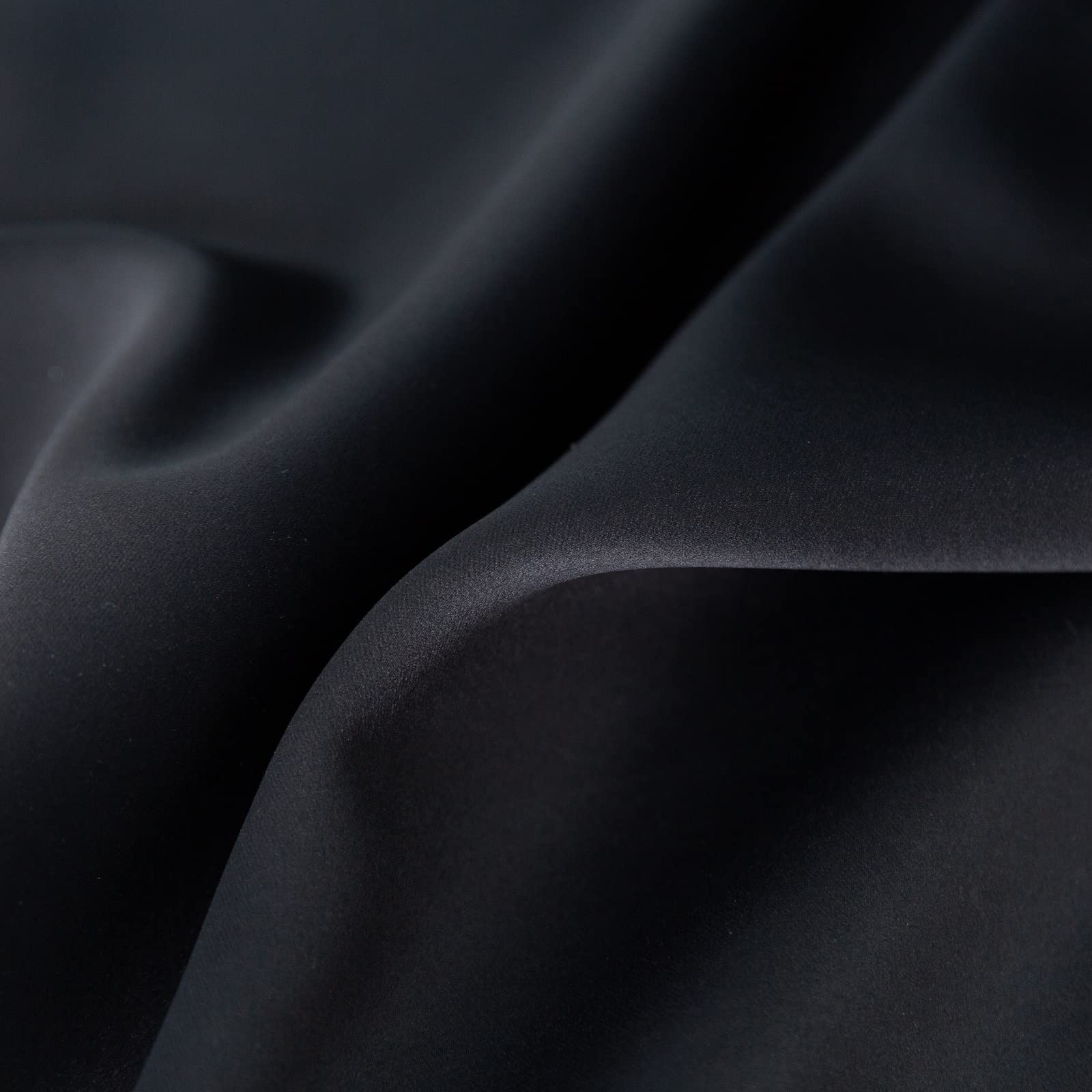 Pickluc 24 Inch Long Tier Curtains for Small Window, Short Blackout Curtain with Rod Pocket - Half Window Curtains for Kitchen, Cabinet, Basement, Camper, 2 Panels, Black, 30 Inches Wide