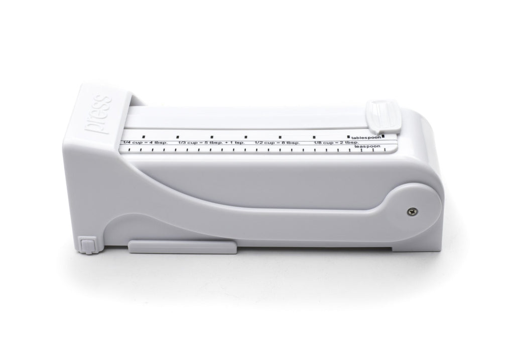 KitchenArt 32000 Buttermate Butter Cutter Slicer, Measuring Dispenser and Keeper, White - One Stick Capacity