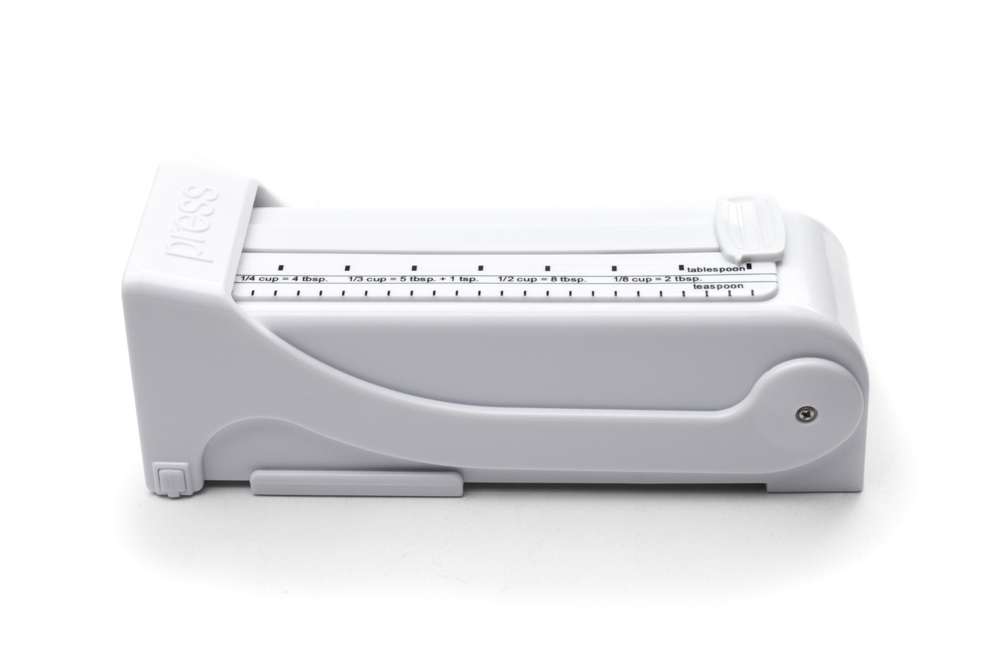 KitchenArt 32000 Buttermate Butter Cutter Slicer, Measuring Dispenser and Keeper, White - One Stick Capacity