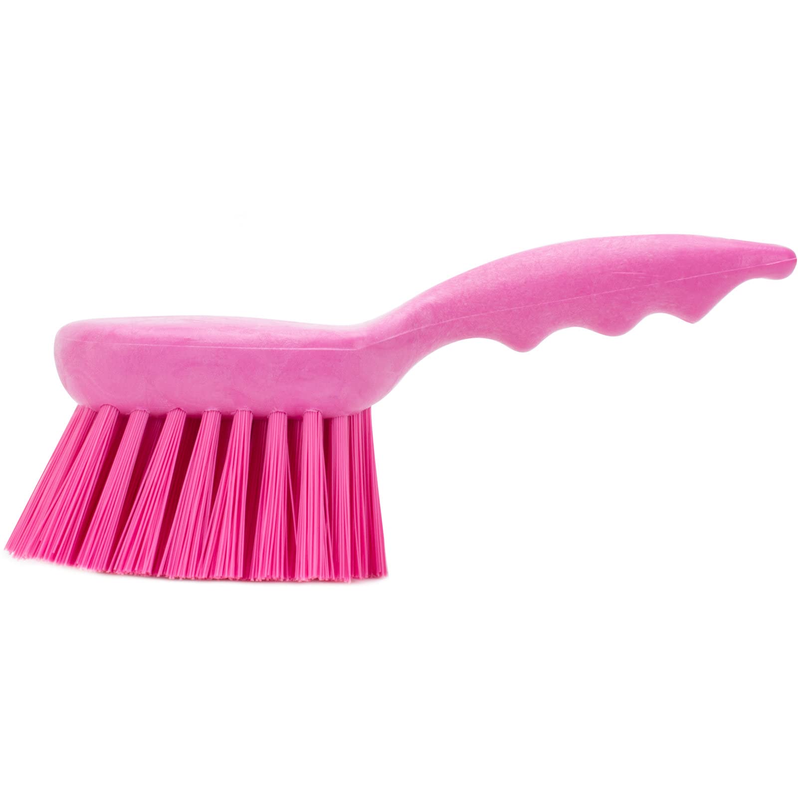 SPARTA 40541EC26 Plastic Scrub Brush, Utility Brush, Kitchen Brush with Hanging Hole for Cleaning, 8 Inches, Pink