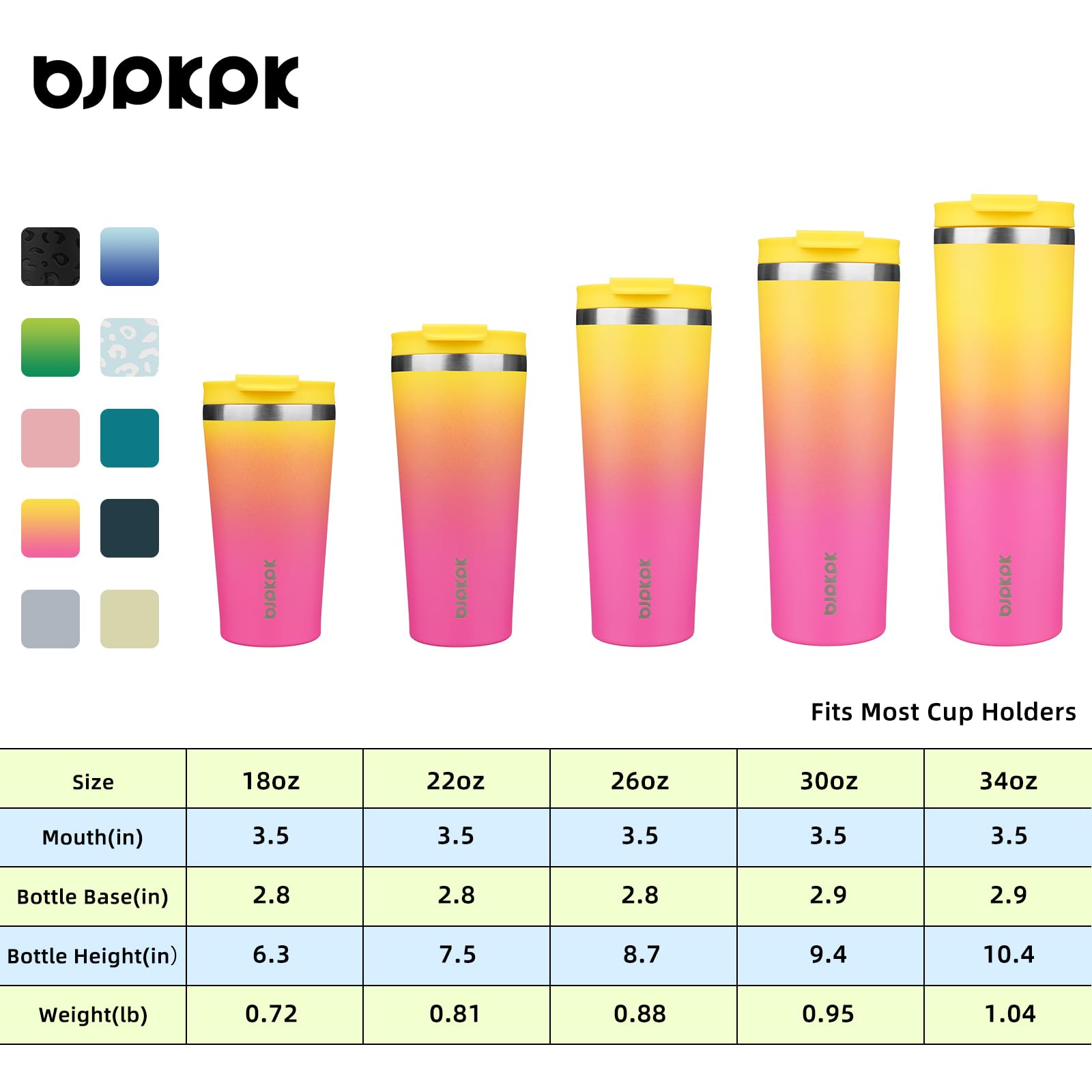 BJPKPK 22oz Stainless Steel Insulated Tumbler with lid and Straw Travel Coffee Thermal Tumblers Cup for Women and Men,Pink Yellow Rose