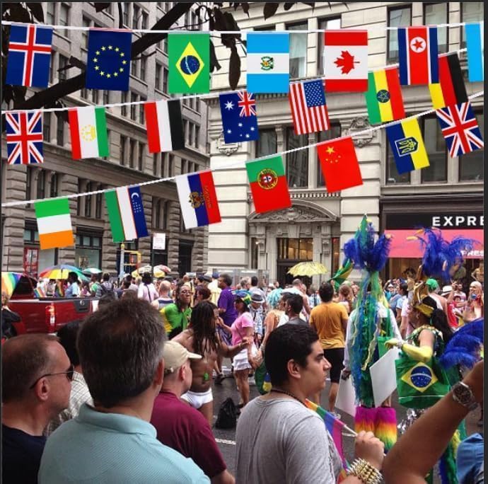 MARFOREVER 100 Countries String Flag, 82ft International Banner String Flags World Flag Bunting Banners for School Festivals Sports Clubs Bars Celebrations Party Decorations