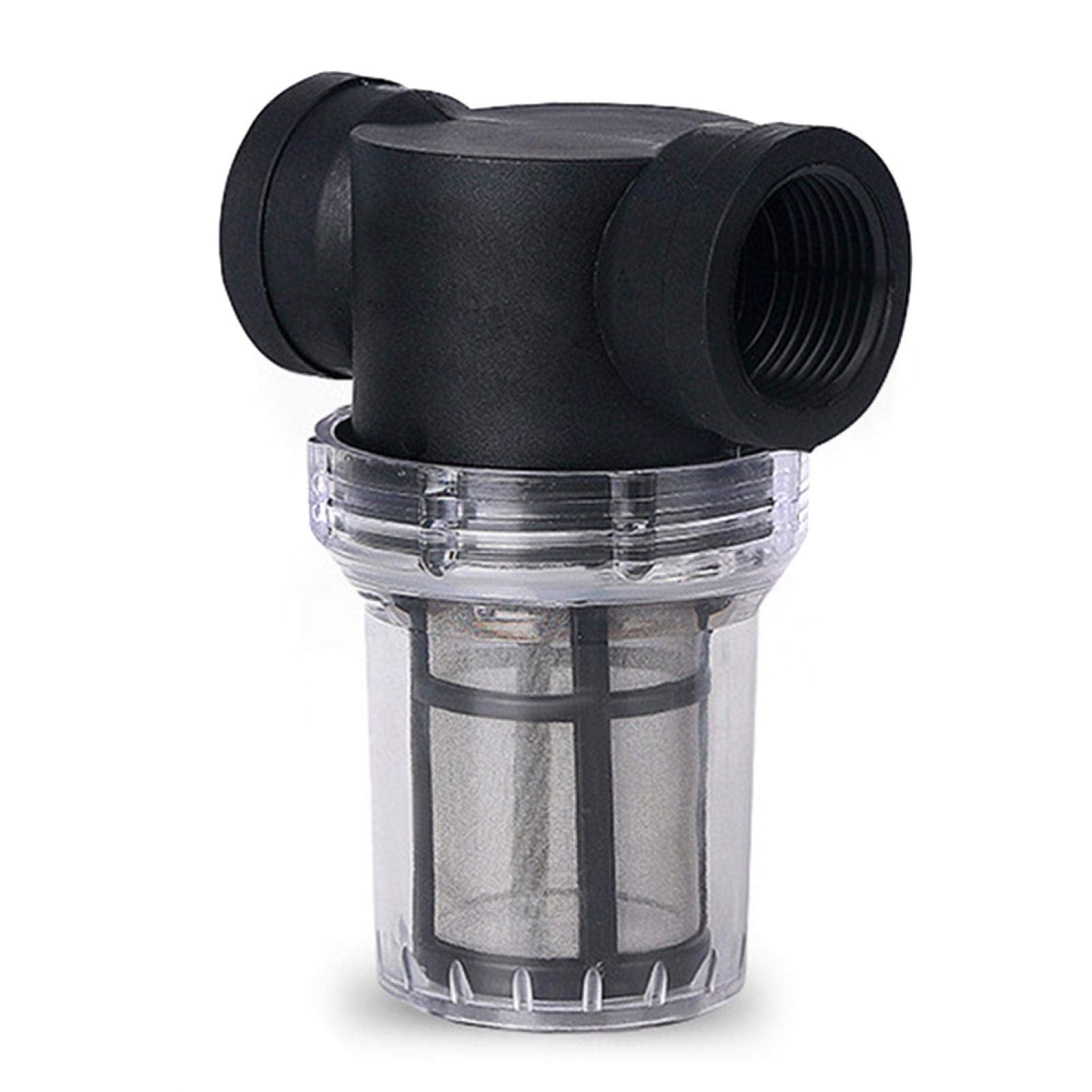 Denpetec 1Pcs Garden Pond 1 inch Inline Mesh Strainer Water Pump Filter Irrigation High Flow Pipeline Filter Garden Interface Strainer(Size:80 mesh)