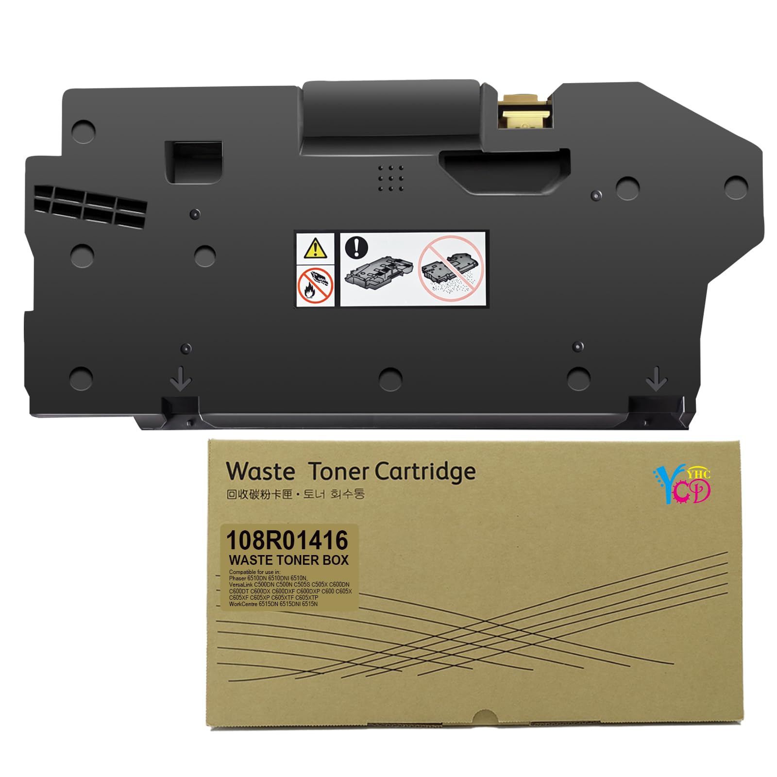 6515 Waste Cartridge 6510 Waste Toner Box Replacement for Xerox Phaser 6510 WorkCentre 6515, VersaLink C500 C505 C600 C605 108R01416 Waste Toner Cartridge for Dell H825 H625 S2825 Waste Toner Bottle