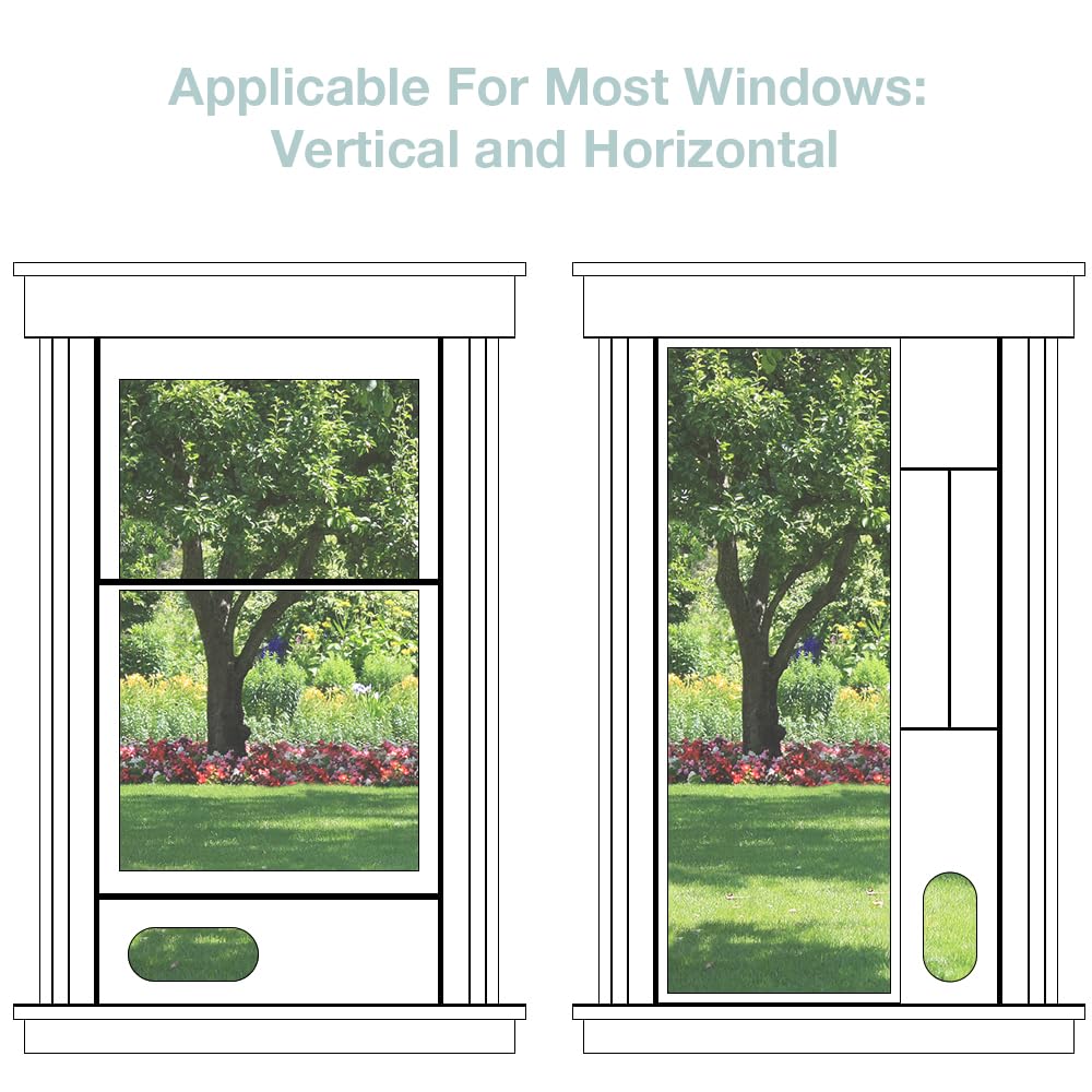 Portable AC Window Kit with Exhaust Hose, Air Conditioners Kits Parts Adjustable Window Seals for Sliding Window, Vertical Sliding AC Vent Kit with 5.9” Round Coupler