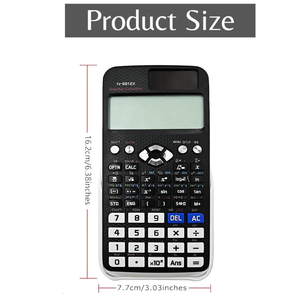 FX-991EX Scientific Calculator,Solar & Battery Powered, 552 Functions for Advanced Engineering, School and Office (Black)