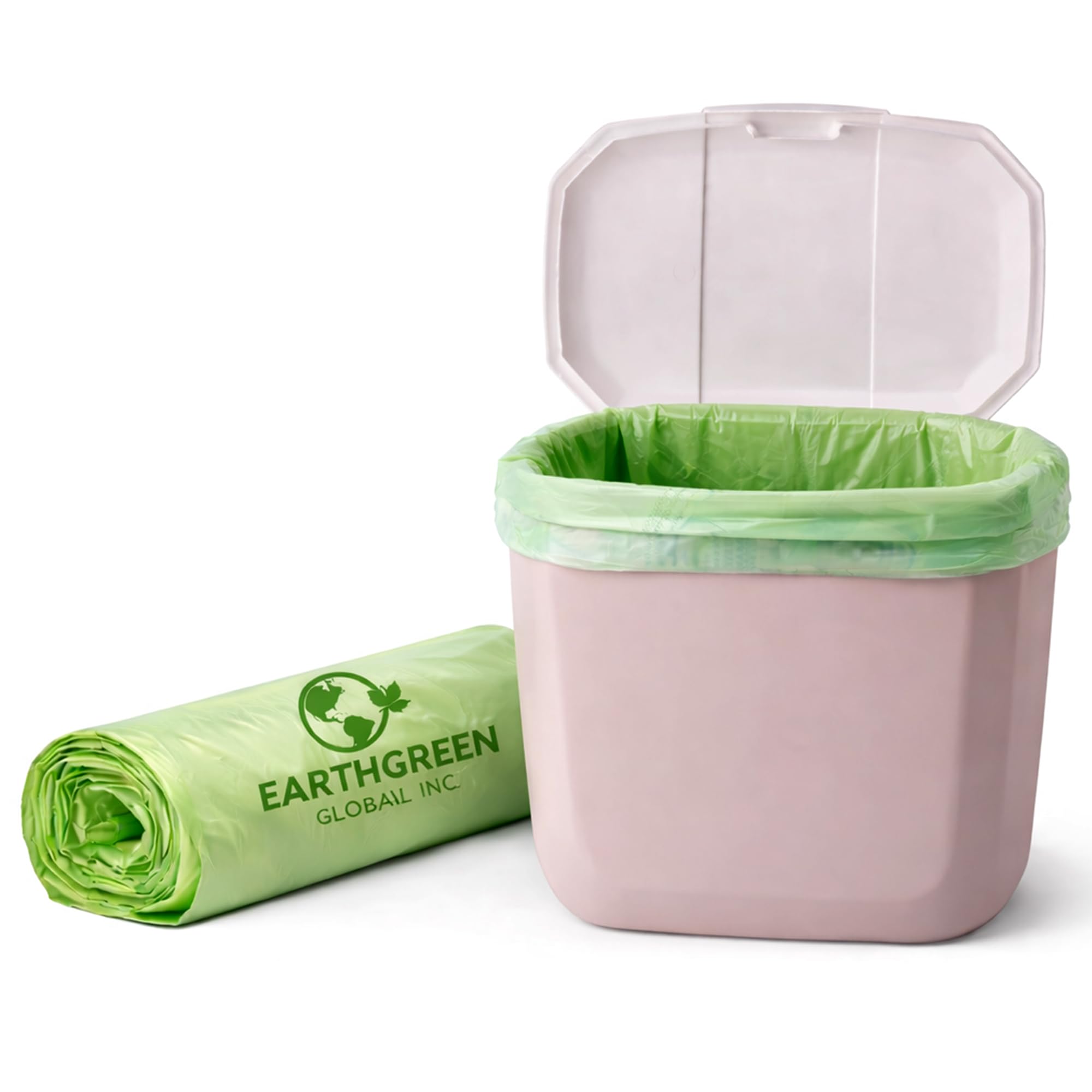 EarthGreen 100 Extra Strong Compost Bags 11L (3 Gallon) – Leak Resistant Food Waste Kitchen & Green Bin Liners Leak-Resistant Compost Bags for Countertop Bin & Small Green Bin Bags BPI certified
