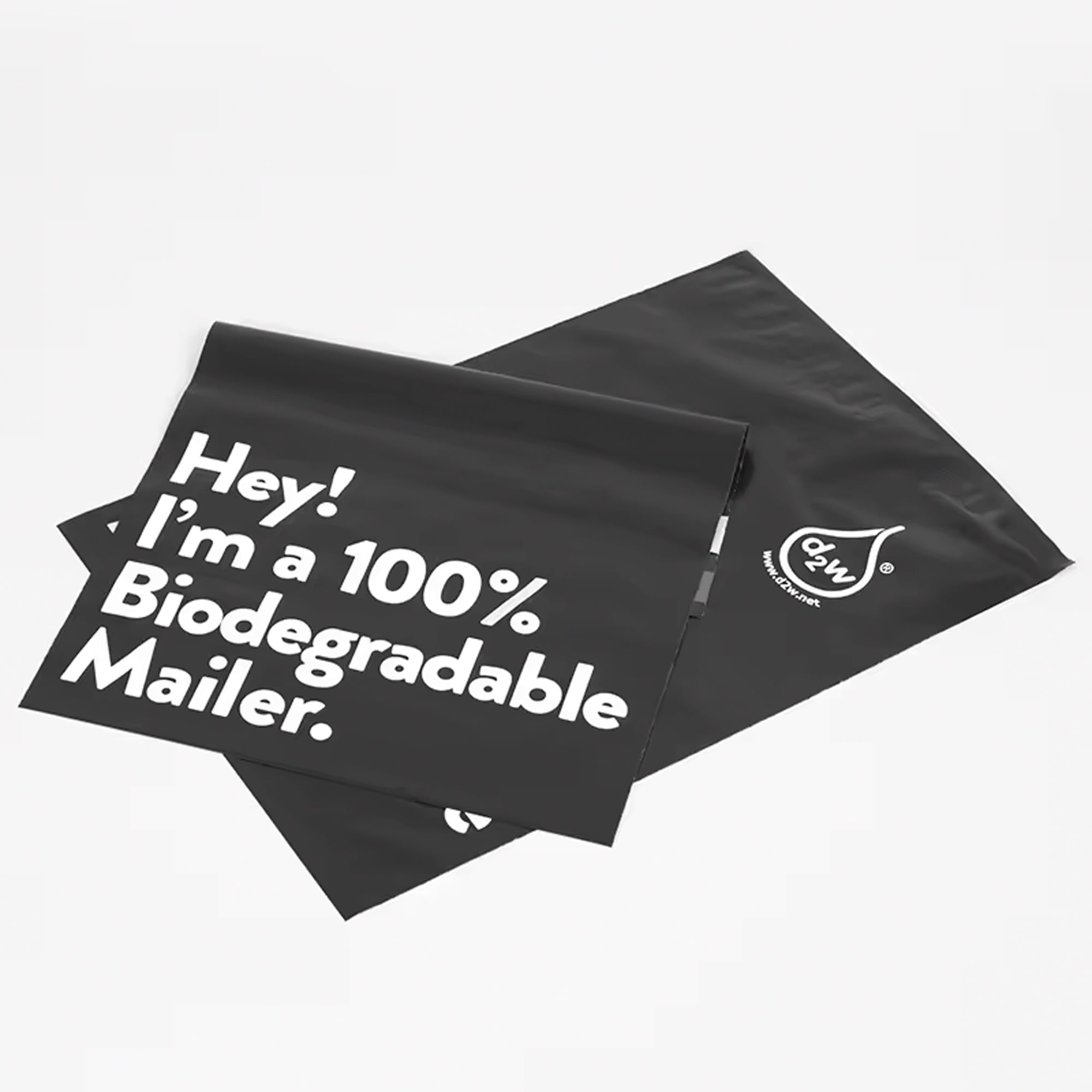 BzLine - 50 Count - 12" X 15.5" - Black - Biodegradable Mailers for ETSY, Amazon, POSHMARK, SHOPIFY etc | Eco-Friendly Alternative to Poly Mailing Bag | 100% Recyclable | D2W Certified