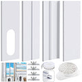 Upgraded Portable Air Conditioner Windows Vent Kit, Universal Window Sealing Plates with 2 in 1 Coupler, Suit for 5.1/5.9In Diameter Air Conditioner Exhaust Hose, Adjustable Length－17”to 61”
