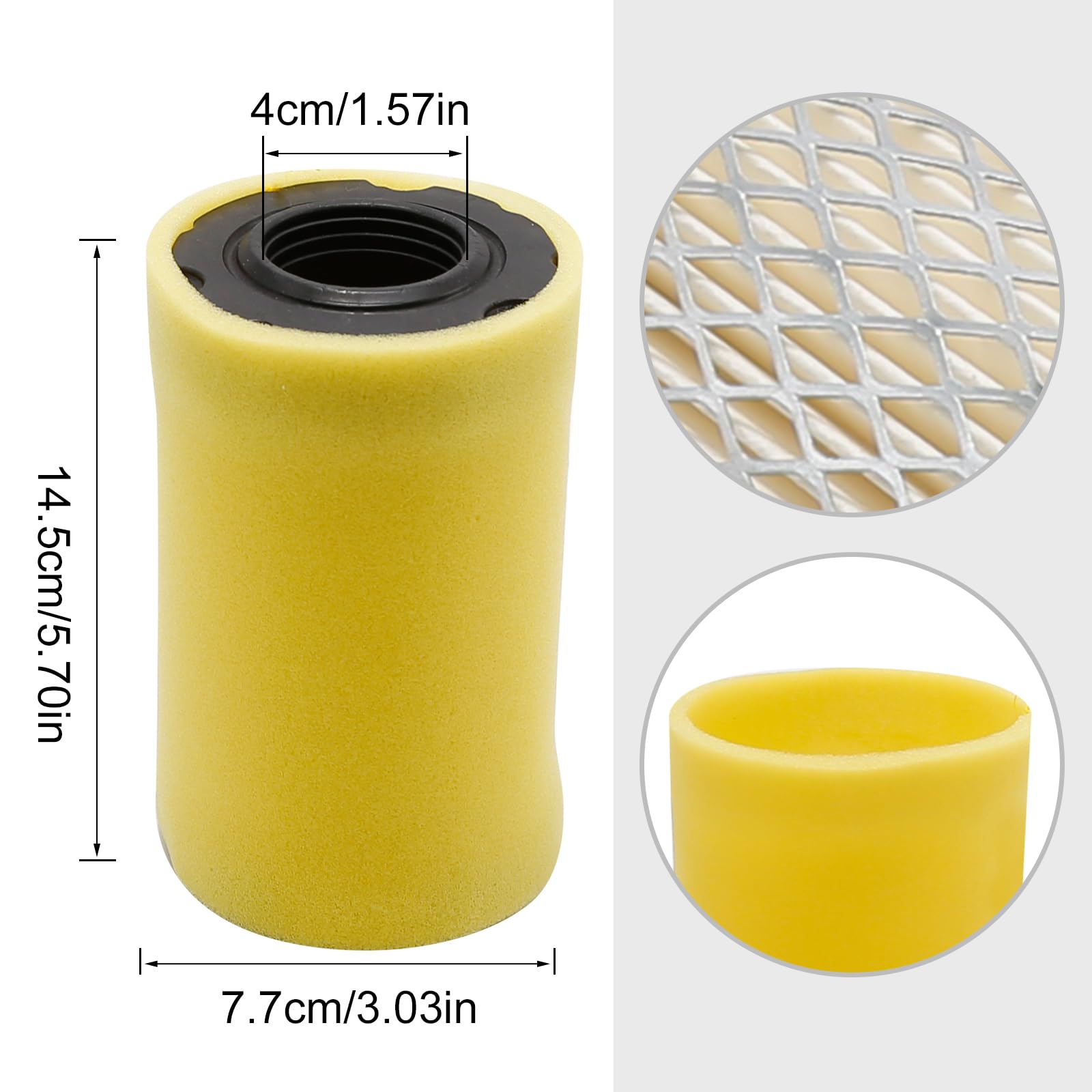 laffoonparts 793569 793685 Air Filter Replacement for John Deere GY21055 MIU11511 LA125 LA115 D100 D110 D120 L100 E110 LG271 Replacement for B S 33R877 31Q777 331777 31L777 31P677