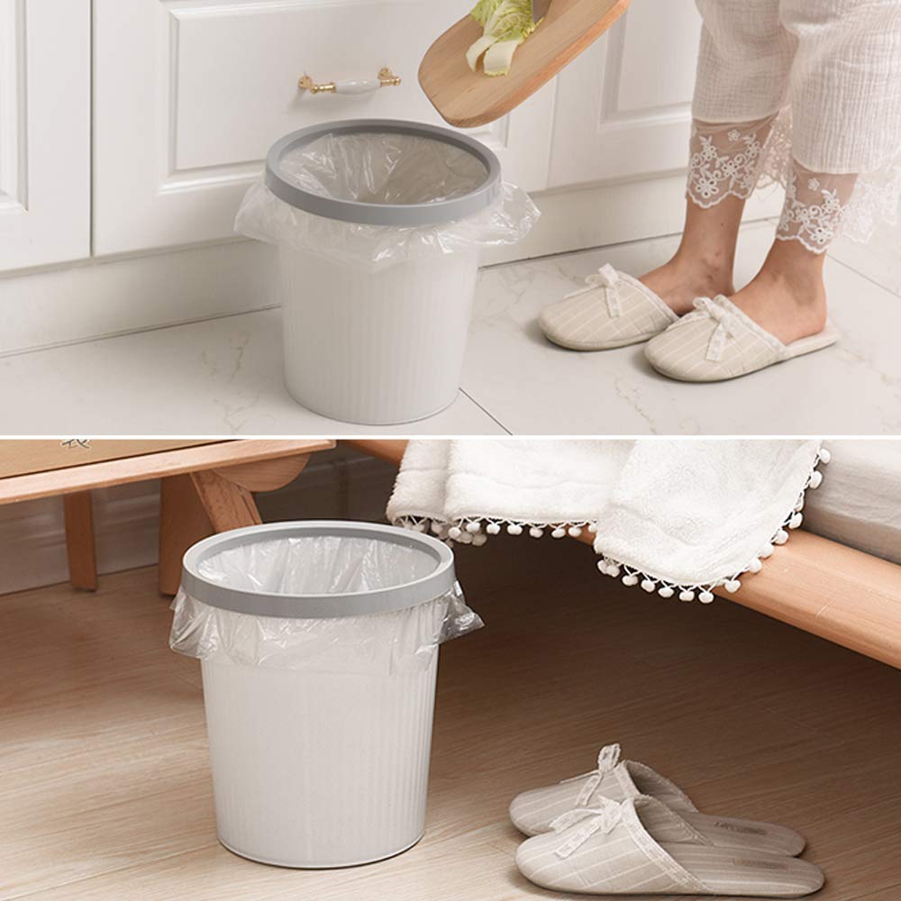 Jekiyo 4 Gallon Trash Bags, Small Garbage Bags, 6 Rolls / 150 Counts (Clear & Grey)