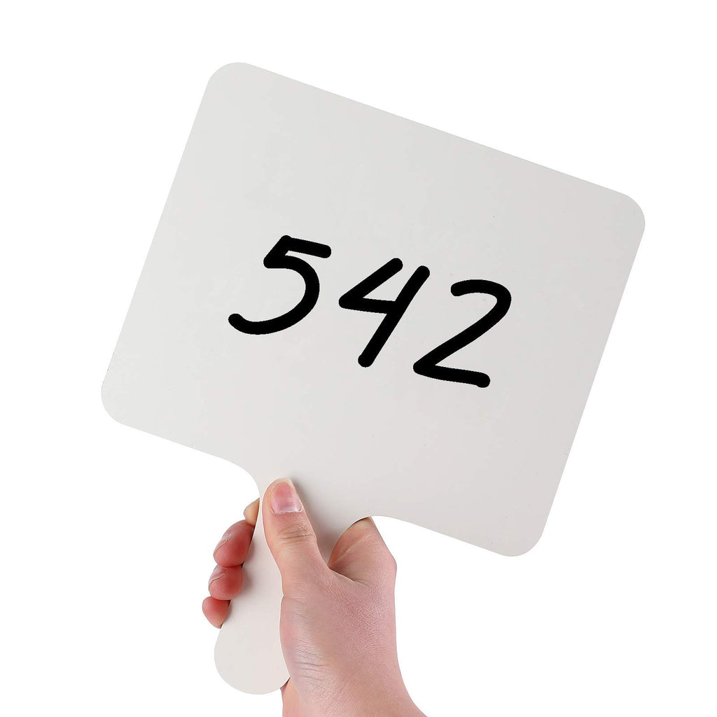 Dry Erase Answer Paddle - White Board, Double Sided Paddles (25 Pack, 7.83 X 6.46 Inches)