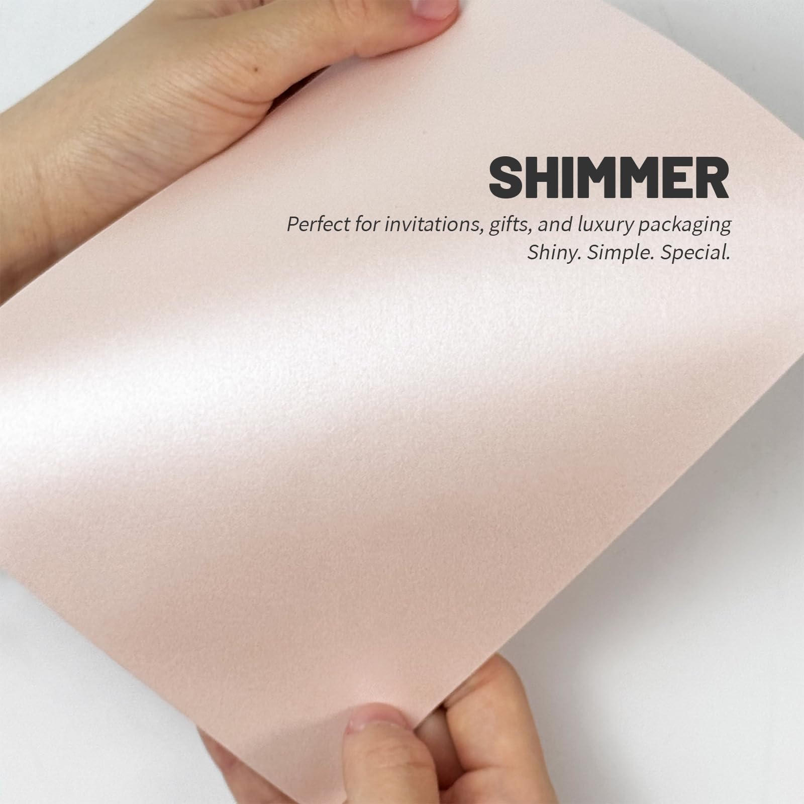 50 PCS Pearl Pink A7 Envelopes with Stickers, Shimmering 5x7 Envelopes for Invitations, Great for Wedding Invitation Cards, Birthday RSVP, Graduation, Baby Shower 5.25 x 7.25 inches