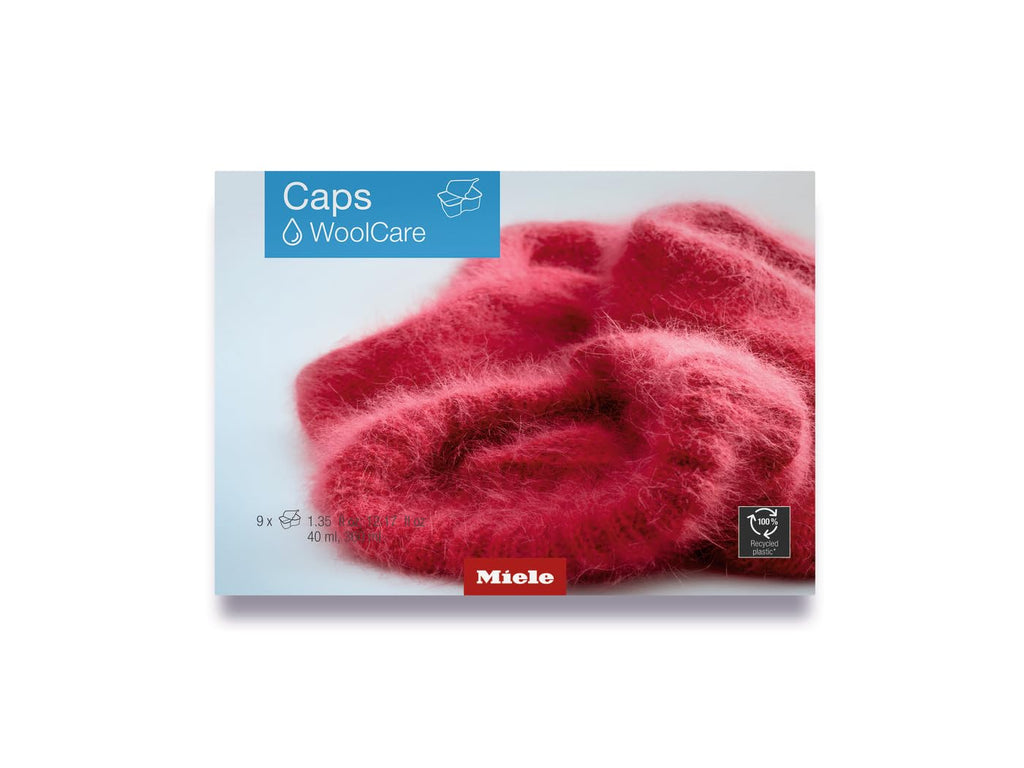 Miele Original WA CWC 0902 L WoolCare Capsules, Special-Purpose Laundry Detergent for Delicates and Wool Clothing, Pack of 9 – 11703130