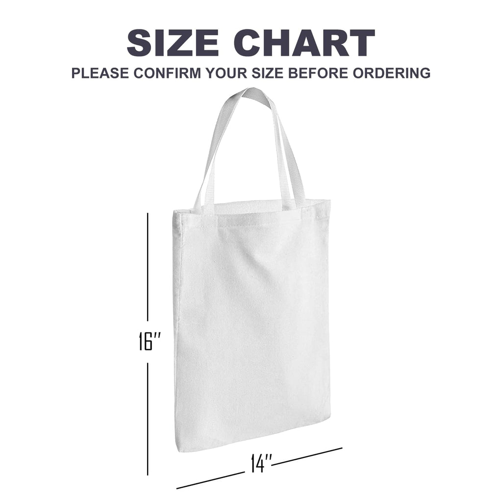 SUMEX Sublimation Blanks Canvas Tote Bags Bulk,16 Pack 14"×16" Polyester Reusable Shopping Canvas Bag for Heat Press Crafts…