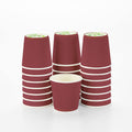 Restaurantware Ripple Wall Coffee Cups 25 Count 4 Ounce Insulated Crimson Paper Cups, Rolled Rim Spill-Resistant Disposable Paper Non-Slip for Coffee, Beverages
