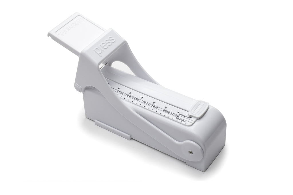 KitchenArt 32000 Buttermate Butter Cutter Slicer, Measuring Dispenser and Keeper, White - One Stick Capacity