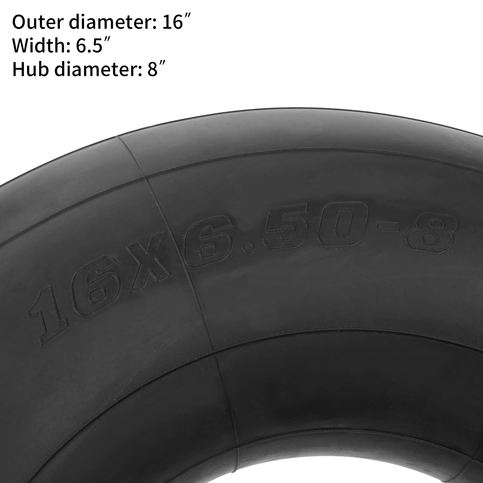 RUTU 16x6.50-8 16x650-8 Inner Tube with TR13 Straight Vavle and Installation Accessories for ATV Quad 4 Wheeler Golf Cart Tractor Lawn Mower Snowthrower Tillers Railers Wheelbarrow