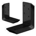 Andorm 8 Pack L Brackets 3x3 for Wood Framing, Heavy Duty Corner Angle, Corner Brace 90 Degree Iron Bracket for Wood Beam with Holes Outdoor Black