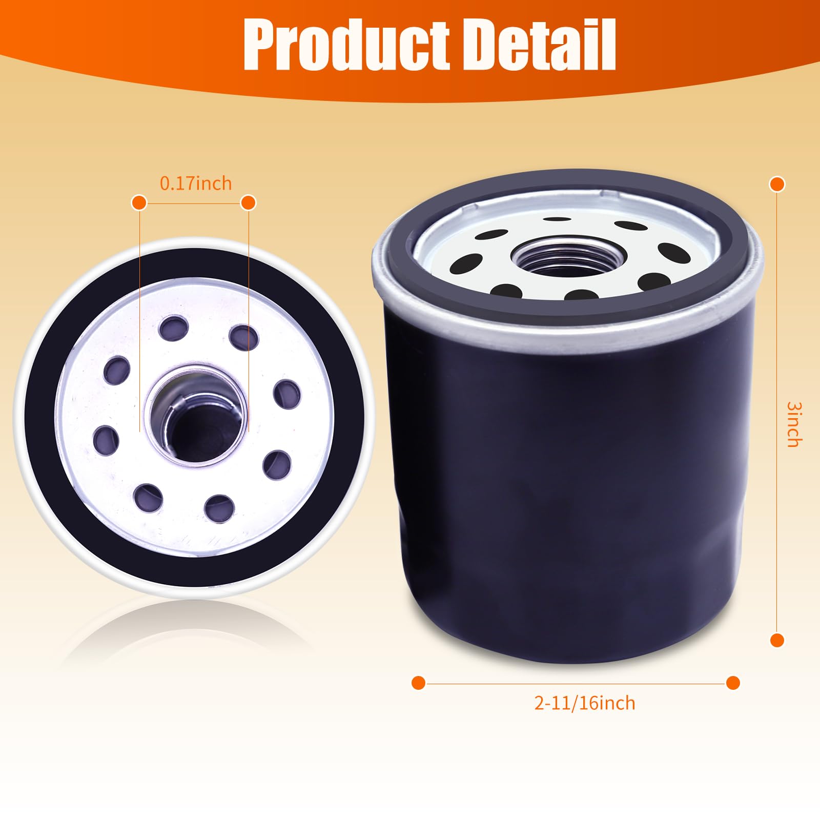 2 Pack 52114 Oil Filters Compatible With Hydro-Gear 52114, Transmission Filter Fits for Toro 109-3321, for Ariens 21545100，for Husqvarna 539113466