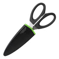 Staysharp Scissors, Kitchen Scissors with Built-in Sharpener, Keep Your Scissors Sharp at All Times, Slim Design Scabbard, Pull-Apart, Soft Touch Handles for Easy Cleaning, Black, 10-Year Guarantee
