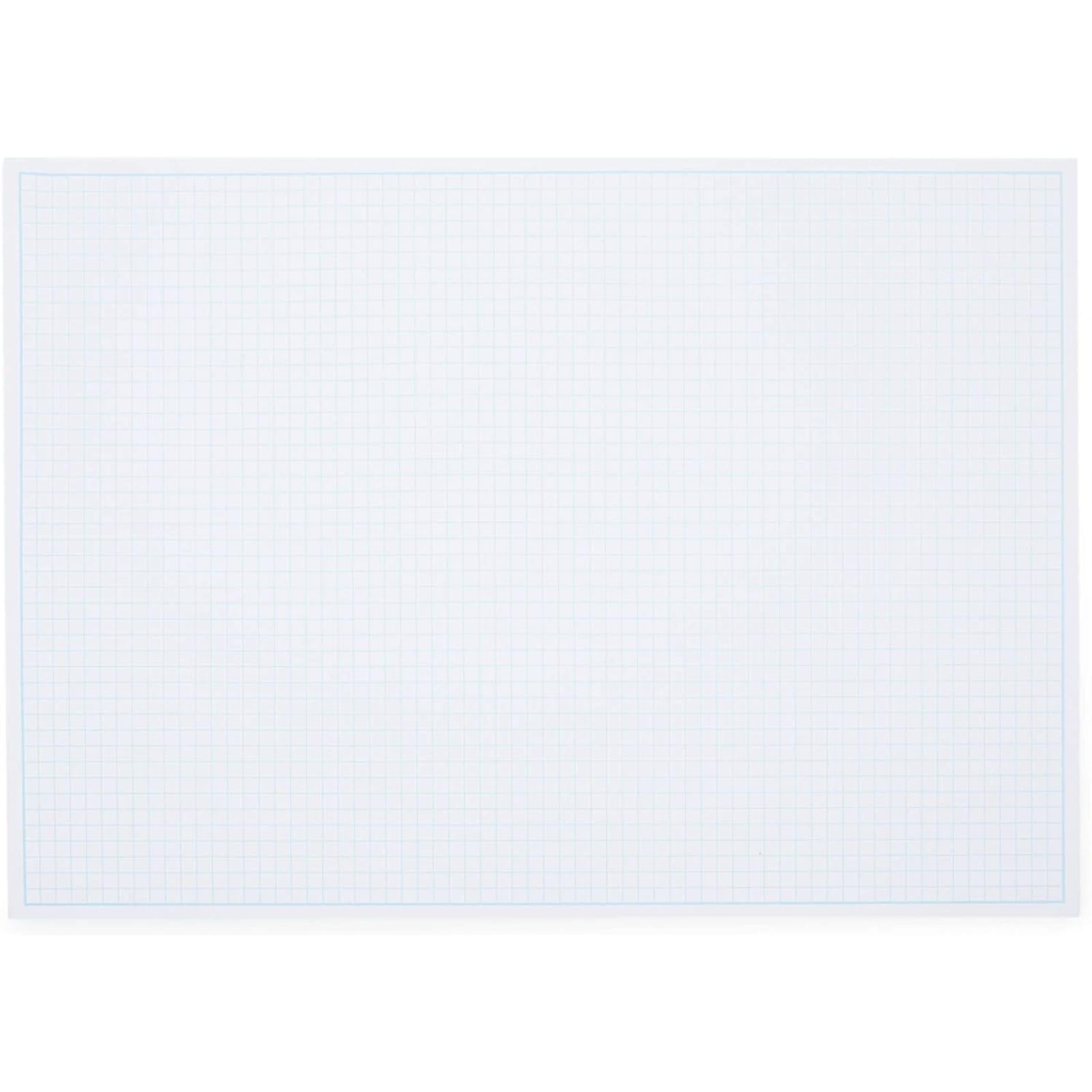 Stockroom Plus Desk Blotter Graph Paper Pad - 17 x 12 in, 50-Sheet White Refillable Desk Pad Mat - Large Notepad for Sketching, Notes & Doodles