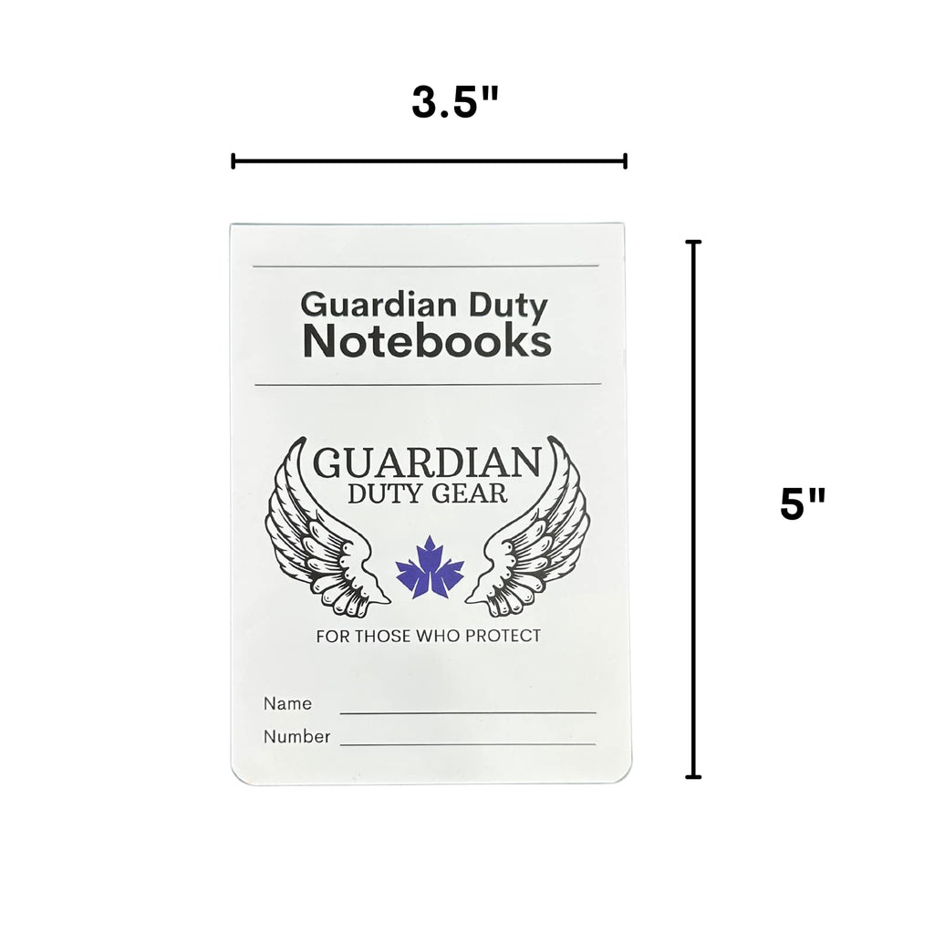 5 Pack - Guardian Duty Gear Evidence Memo Note Book for Law Enforcement, Security, Police