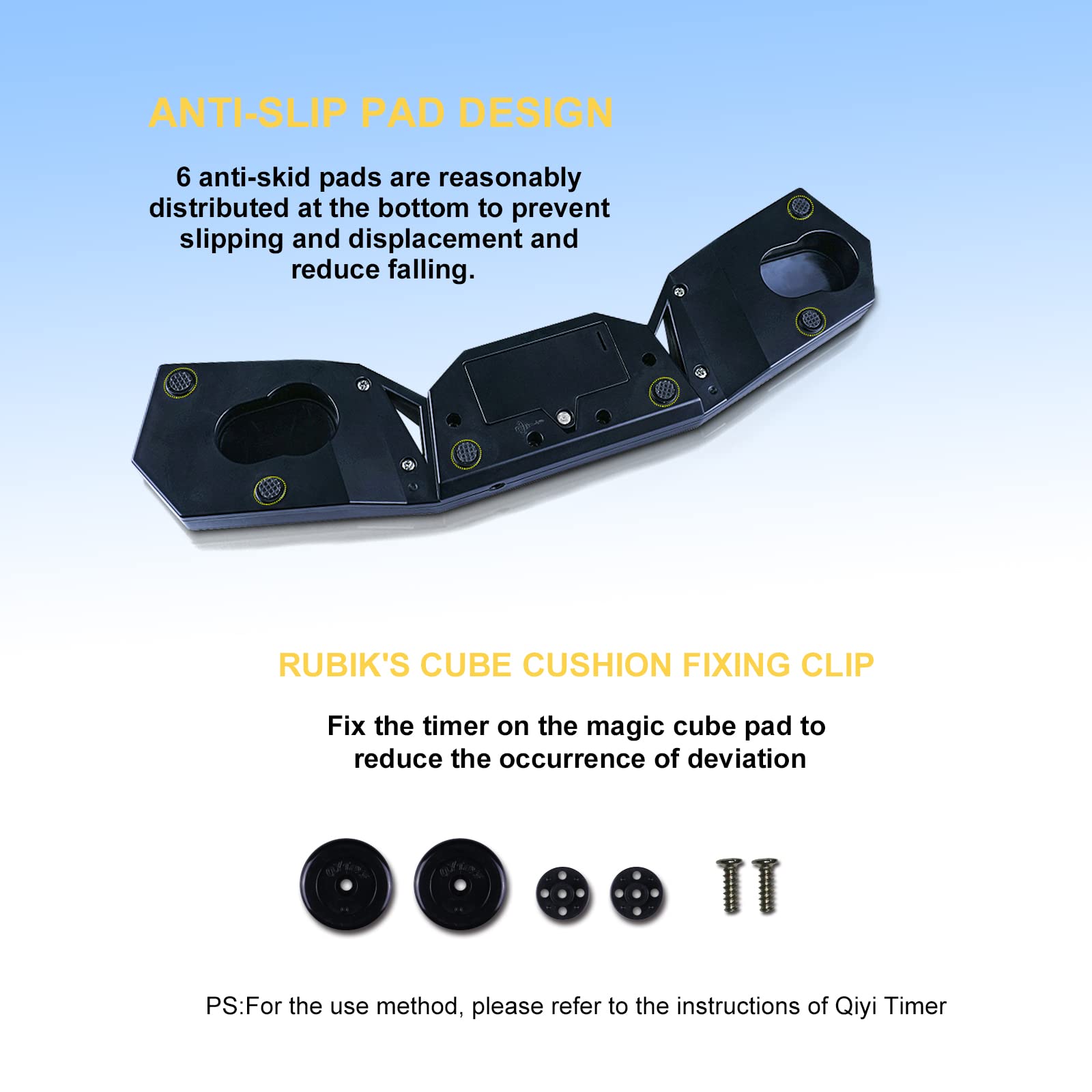 Speed Cube Timer, Touch Control Timer with Display, Speed Timer for Competition, for Boys and Girls（with Data Cable）