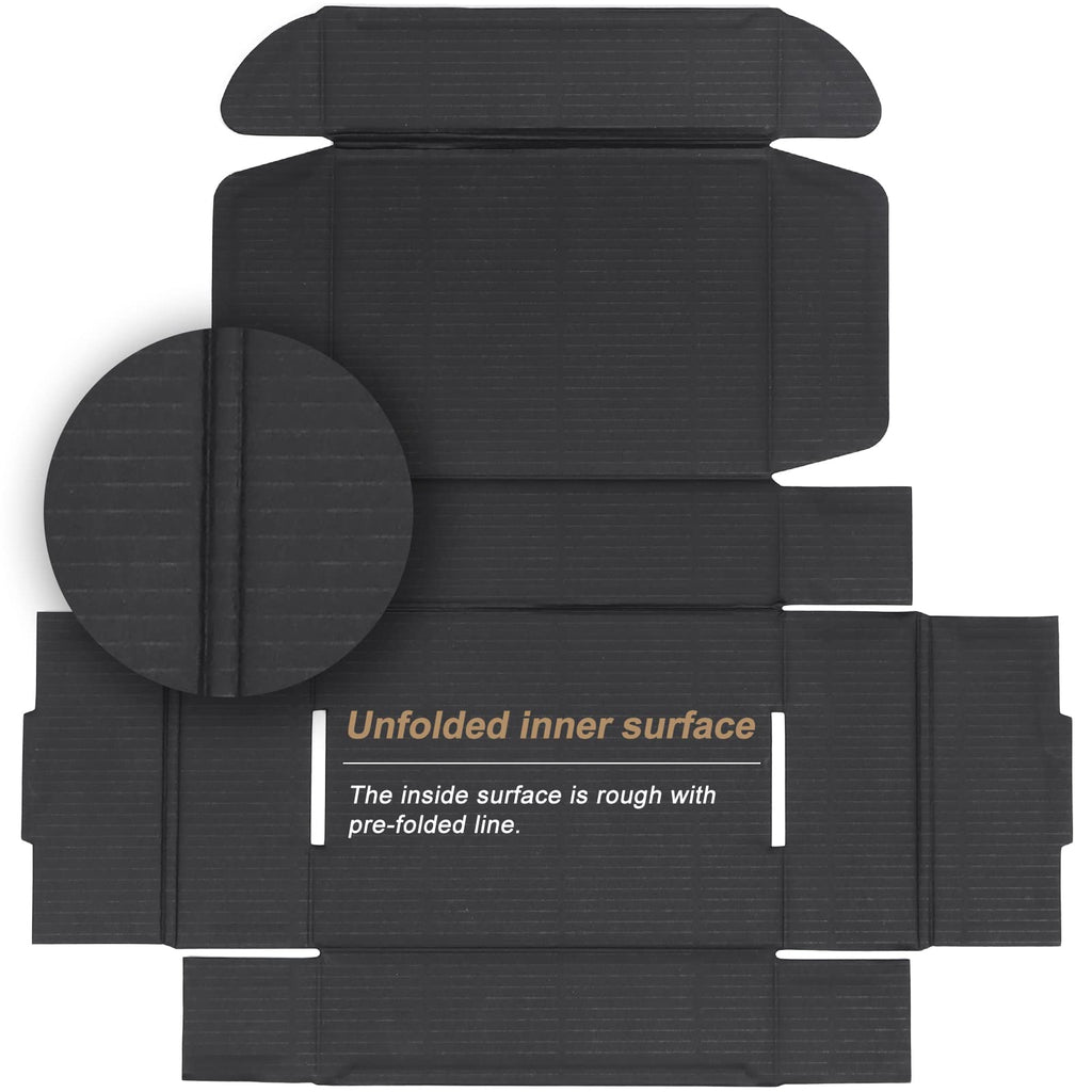 ZBEIVAN 7x5x2 Black Small Shipping Boxes, 20 Packs Corrugated Cardboard Mailer Boxes for Packaging Small Business Mailing Gifts Wrap Boxes with Lids
