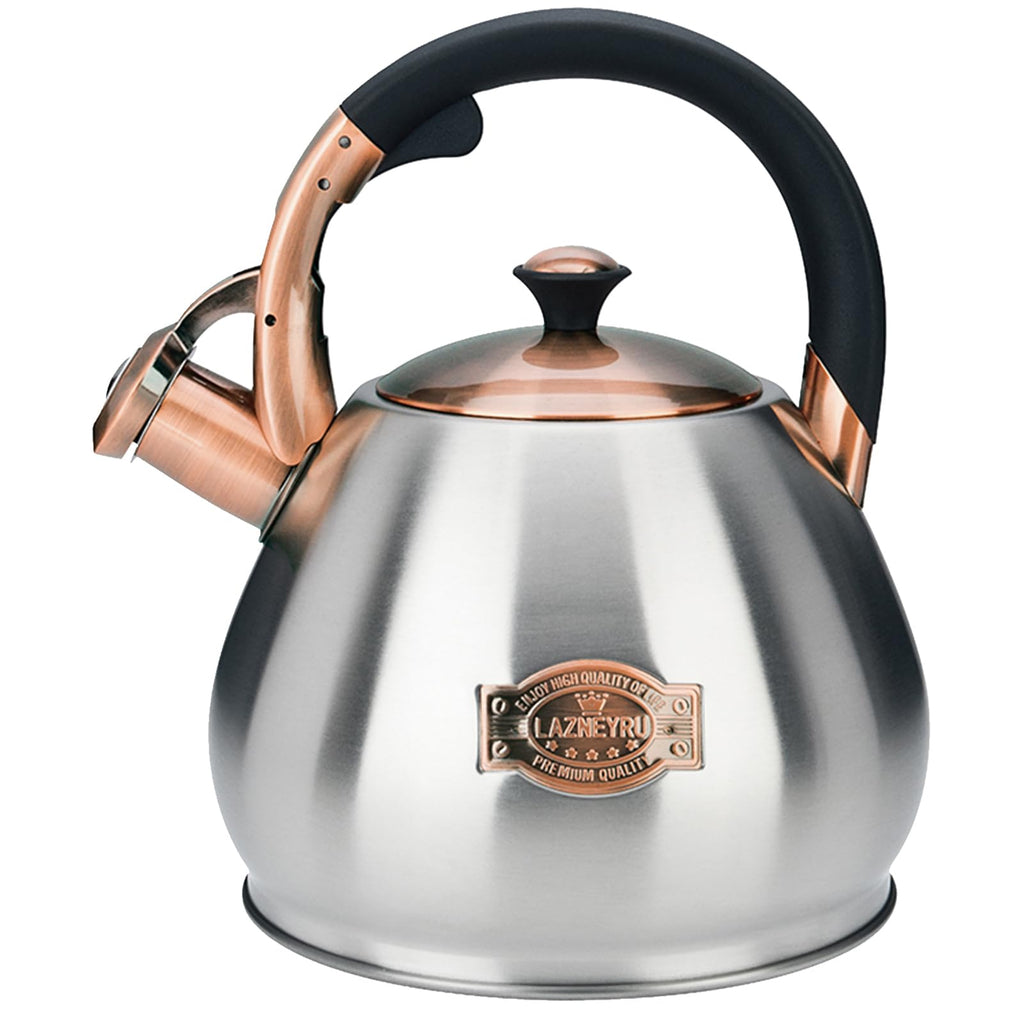 Tea Kettle Stovetop Whistling Kettle Teapot, 3Quart Tea Pot Stainless Steel Teakettle for Stove Top with Heat Proof Ergonomic Handle