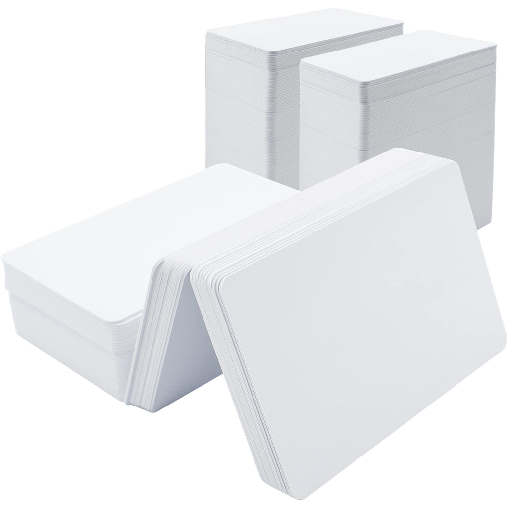 VANRA 250 Pack Premium Blank PVC Cards for Photo ID Badge Printers CR80 30 Mil White Plastic Card for Standard ID Cards and Identification Badges