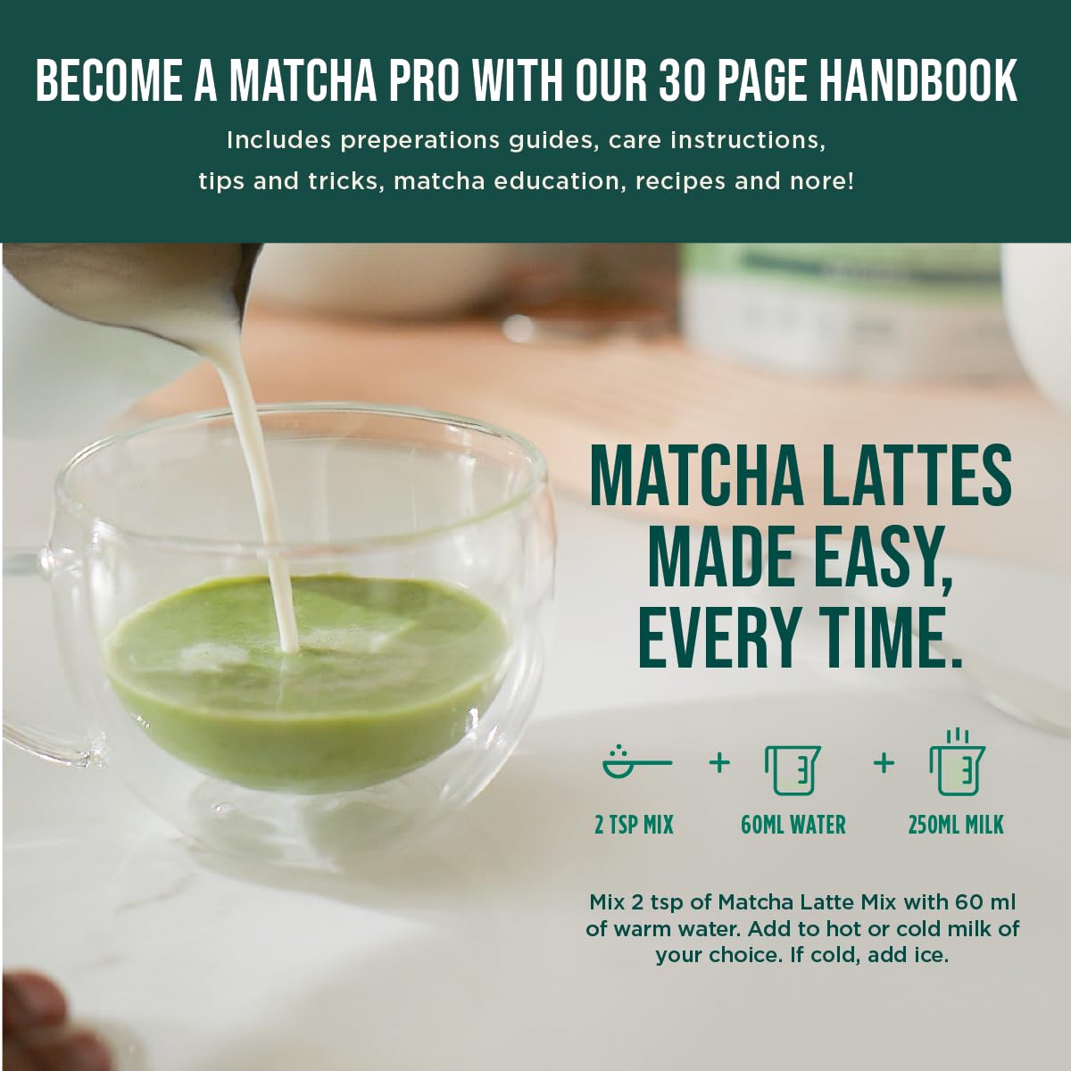 Jade Leaf Matcha - Modern Starter Gift Set Includes: Electric Matcha Whisk + Milk Frother, Stainless Steel Spoon, Stainless Steel Sifter, and Printed Handbook