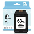 Penguin Ink Cartridges for HP 63XL Envy 4520 4516 4522 Officejet 3830 4650 3833 4512 4516 4520 4522 4655 5255 5200 Deskjet 3630 3632 2132 Printer Remanufactured 63 XL hp63 1 Black 1-Pack