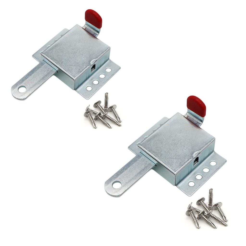 2 Pack Heavy Duty Inside Deadlock, Galvanized Steel Garage Door Slide Lock for Most Garage Doors, Garage Door Locking Slide Latch for Manual Open