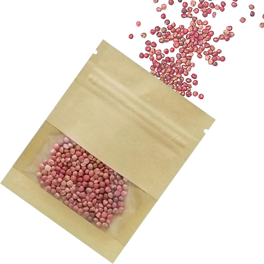 WACCOMT Pack Kraft Paper Small Seed Packets Resealable Bags Seeds Envelopes Garden Collecting for Flower Vegetable Storage with Clear Window Zipper Heat Seal Packaging (100, 9x13cm(3.54x5.12 inch))