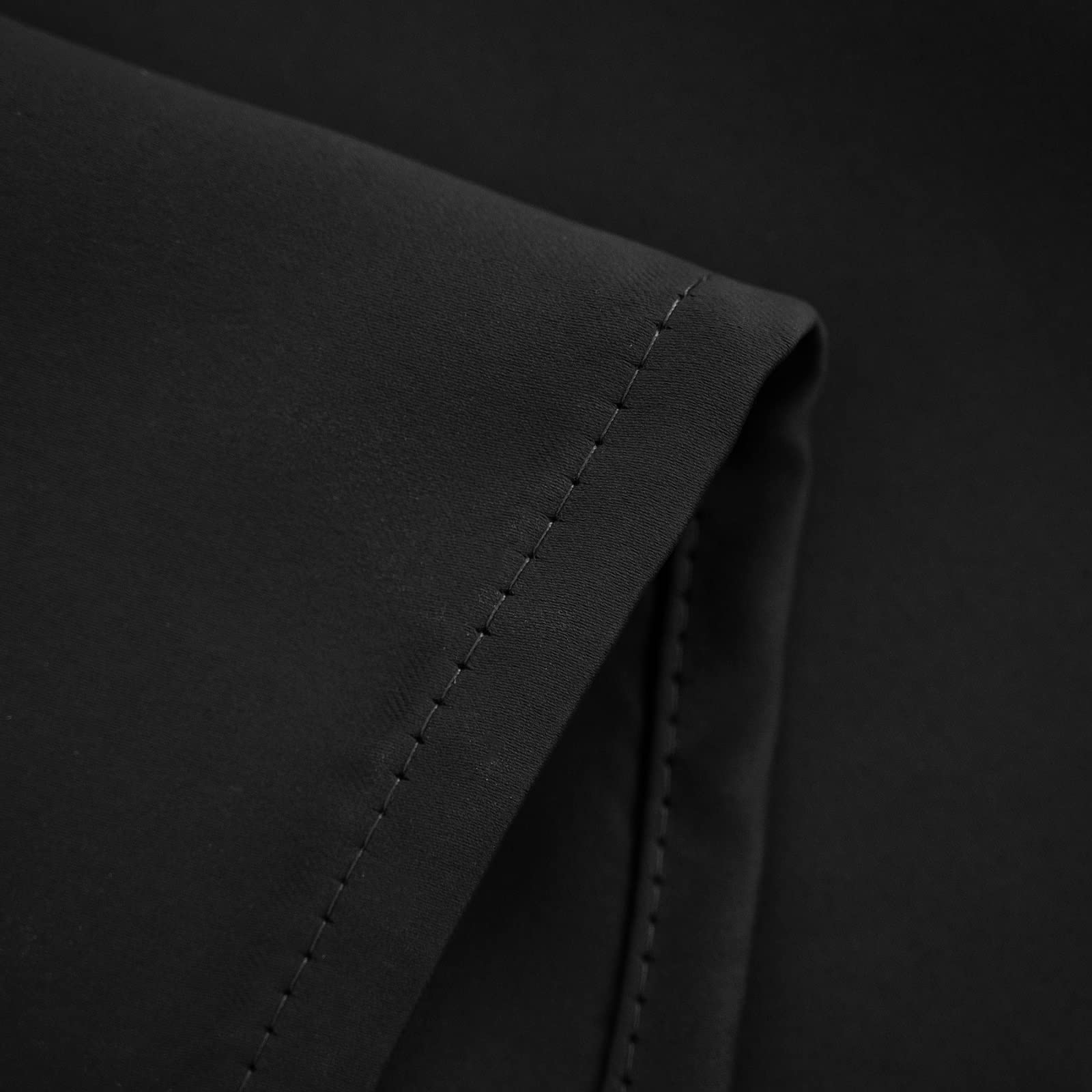 Pickluc 24 Inch Long Tier Curtains for Small Window, Short Blackout Curtain with Rod Pocket - Half Window Curtains for Kitchen, Cabinet, Basement, Camper, 2 Panels, Black, 30 Inches Wide